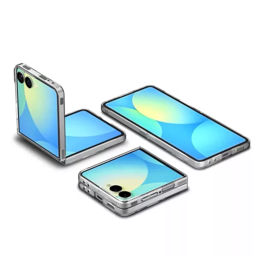 Spigen Airskin Pro Mag Samsung Galaxy Flip 7 tok, MagSafe, Crystal Clear, átlátszó-fehér