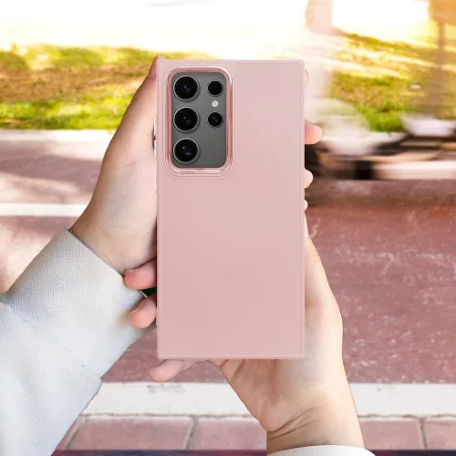 Frame Samsung Galaxy A17 közepesen ütésálló tok kameravédő kerettel, rózsaszín