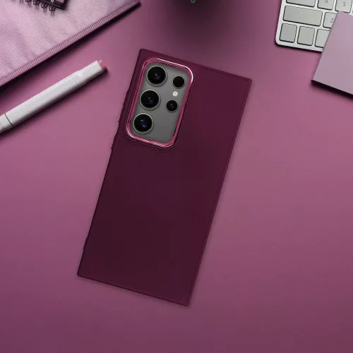 Frame Samsung Galaxy A17 / Galaxy A18 közepesen ütésálló tok kameravédő kerettel, lila