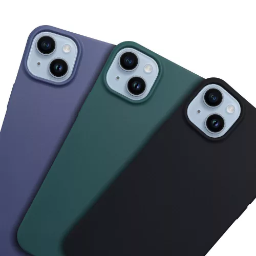 Matt szilikon Apple iPhone 17 Pro tok, fekete