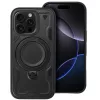 Frost Armor Apple iPhone 17 Pro starabíró tok kitámasztóható gyűrűvel, fekete