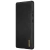 Nillkin Qin Pro Samsung Galaxy Z Fold 7 bőr flip tok S-Pen / kártyatartóval, csúsztatható kameravédővel, fekete