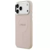Guess PU Saffiano Apple iPhone 17 Pro MagSafe hátlap tok, rózsaszín