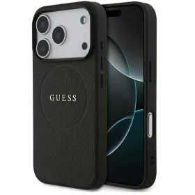   Guess Grained Ring Apple iPhone 17 Pro Max MagSafe hátlap tok, fekete