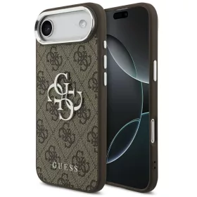   Guess 4G Big 4G Classic Logo Apple iPhone Air (2025) hátlap tok, barna-ezüst