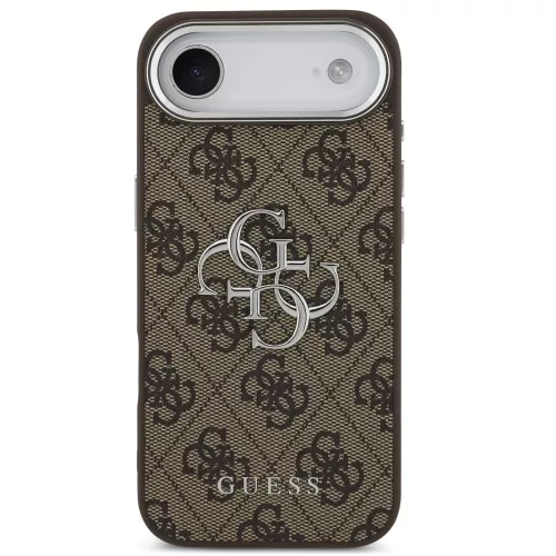 Guess 4G Big 4G Classic Logo Apple iPhone Air (2025) hátlap tok, barna-ezüst