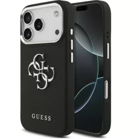   Guess Big 4G Classic Logo Apple iPhone 17 Pro Max hátlap tok, fekete-ezüst