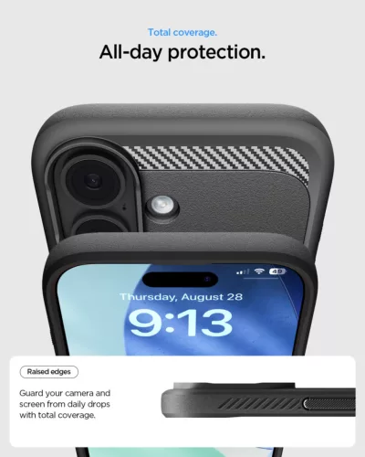 Spigen Rugged Armor MagFit Apple iPhone 17 tok, MagSafe, Matte Black, fekete (sérült csomagolás)