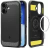 Spigen Rugged Armor MagFit Apple iPhone 17 tok, MagSafe, Matte Black, fekete