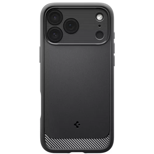 Spigen Rugged Armor MagFit Apple iPhone 17 Pro Max tok, MagSafe, Matte Black, fekete
