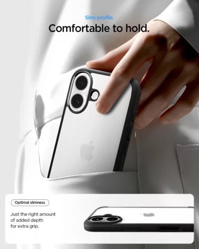 Spigen Ultra Hybrid Apple iPhone 17 tok, Matte Black, fekete