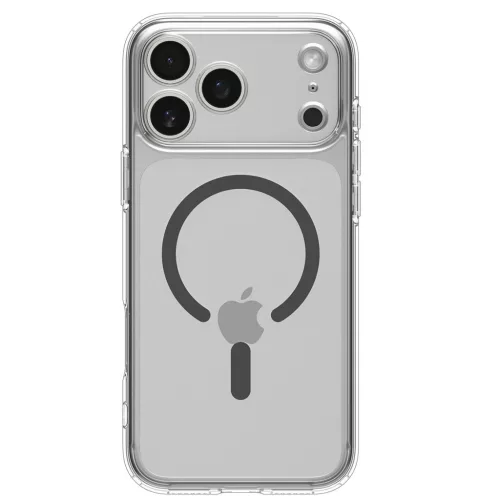 Spigen Ultra Hybrid Magfit Apple iPhone 17 Pro tok, MagSafe, Clear Graphite, szürke