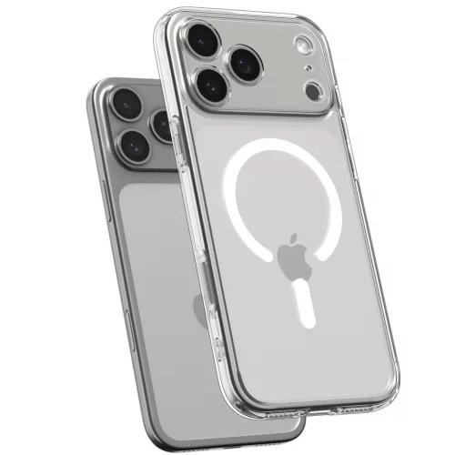 Spigen Ultra Hybrid Magfit Apple iPhone 17 Pro Max tok, MagSafe, Clear White, fehér