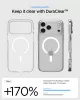 Spigen Ultra Hybrid Magfit Apple iPhone 17 Pro Max tok, MagSafe, Clear White, fehér