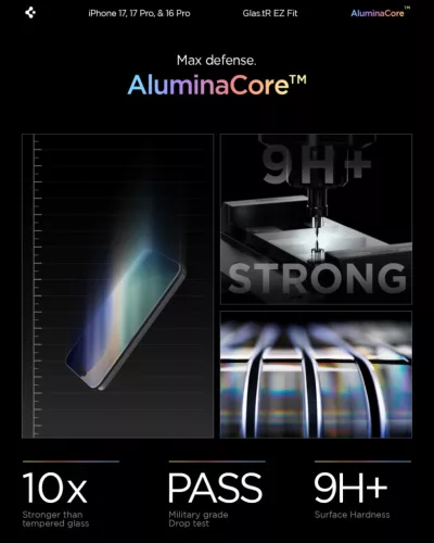Spigen Glas.tR EZ Fit HD Apple iPhone Air (2025) tempered kijelzővédő fólia felhelyező kerettel (2db)