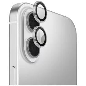   Uniq Optix Apple iPhone 16 / 16 Plus tempered kameralencse-védő üvegfólia felhelyező kerettel, ezüst