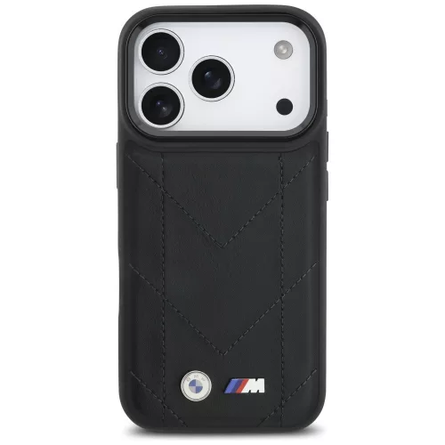 BMW M Quilted Logo Apple iPhone 17 Pro MagSafe hátlap tok, fekete
