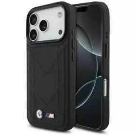   BMW M Quilted Logo Apple iPhone 17 Pro Max MagSafe hátlap tok, fekete