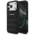 AMG Leather Debossed Lines Logo Apple iPhone 17 Pro hátlap tok, fekete