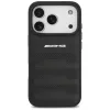 AMG Leather Debossed Lines Logo Apple iPhone 17 Pro Max hátlap tok, fekete