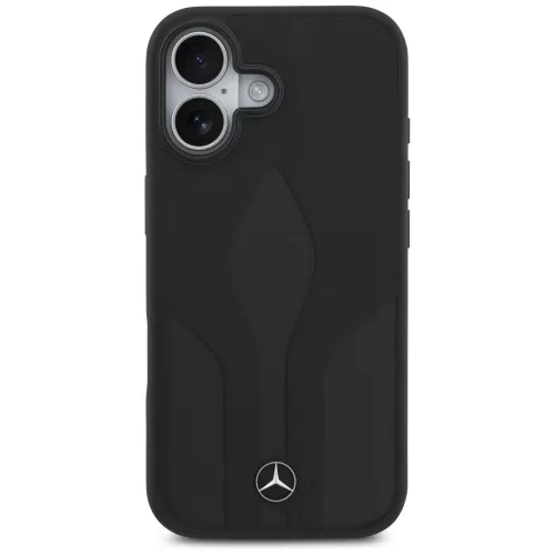 Mercedes Leather The Move Apple iPhone 17 MagSafe hátlap tok, fekete