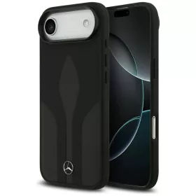   Mercedes Leather The Move Apple iPhone Air (2025) MagSafe hátlap tok, fekete