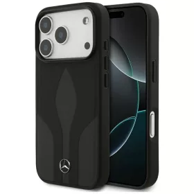   Mercedes Leather The Move Apple iPhone 17 Pro Max MagSafe hátlap tok, fekete