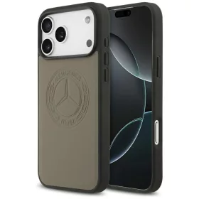   Mercedes Leather Vintage Logo Apple iPhone 17 Pro MagSafe hátlap tok, bézs