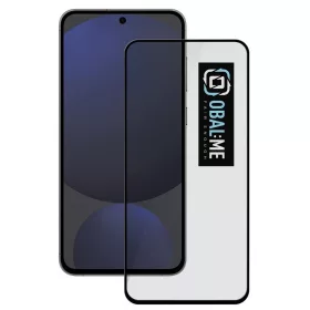   OBAL:ME 5D Samsung Galaxy S25 FE kijelzővédő üvegfólia, fekete