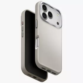 Uniq Lyden Apple iPhone 17 Pro Max MagSafe Bőr tok, ezüst