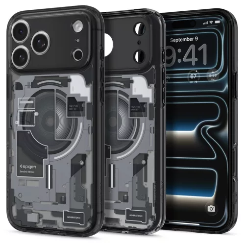 Spigen Ultra Hybrid MagFit Apple iPhone 17 Pro Max tok, MagSafe, Zero One, fekete