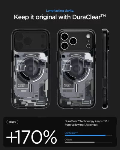 Spigen Ultra Hybrid MagFit Apple iPhone 17 Pro tok, MagSafe, Zero One, fekete