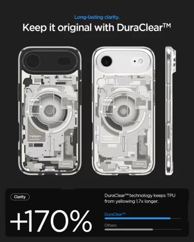 Spigen Ultra Hybrid MagFit Apple iPhone 17 tok, MagSafe, Zero One, Natural Titanium