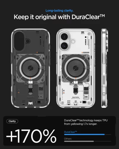 Spigen Ultra Hybrid MagFit Apple iPhone 17 tok, MagSafe, Neo One, átlátszó