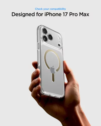 Spigen Ultra Hybrid MagFit Apple iPhone 17 Pro tok, MagSafe, Clear Gold, átlátszó-arany