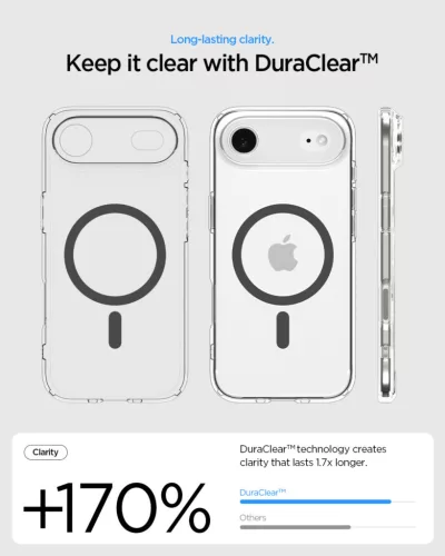 Spigen Ultra Hybrid MagFit Apple iPhone Air (2025) tok, MagSafe, Graphite, átlátszó-szürke