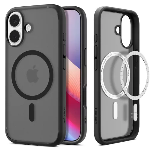 Spigen Ultra Hybrid MagFit Apple iPhone 17 tok, MagSafe, Frost Black, fekete