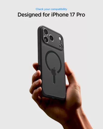 Spigen Ultra Hybrid MagFit Apple iPhone 17 Pro tok, MagSafe, Frost Black, fekete