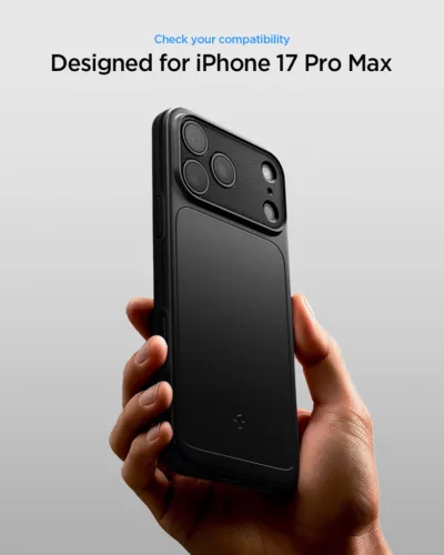 Spigen Thin fit Magfit Apple iPhone 17 Pro Max tok, MagSafe, Black, fekete
