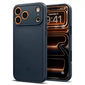   Spigen Thin fit Magfit Apple iPhone 17 Pro Max tok, MagSafe, Metal Slate, kék