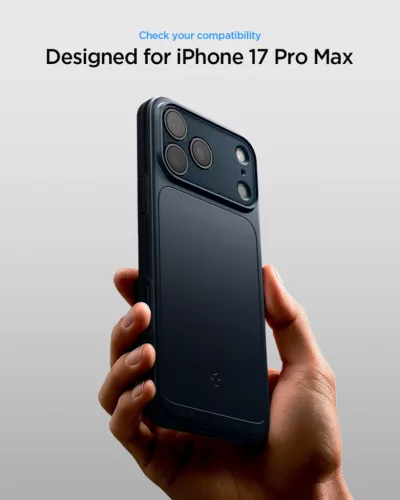 Spigen Thin fit Magfit Apple iPhone 17 Pro Max tok, MagSafe, Metal Slate, kék