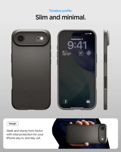 Spigen Thin fit Magfit Apple iPhone Air (2025) tok, MagSafe, Gunmetal, szürke