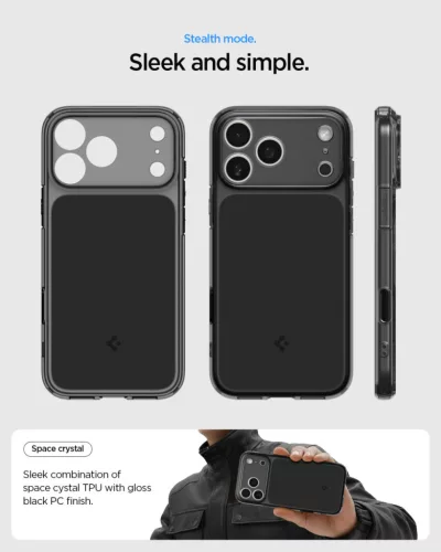 Spigen Ultra Hybrid T MagFit Apple iPhone 17 Pro tok, MagSafe, Matte Black, fekete