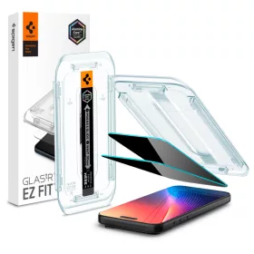   Spigen Glas.tR EZ Fit Privacy Apple iPhone Air (2025) tempered kijelzővédő fólia felhelyező kerettel (2db)