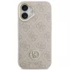 Guess 4G Strass Logo Apple iPhone 17 MagSafe tok kameravédő peremmel, rózsaszín-arany