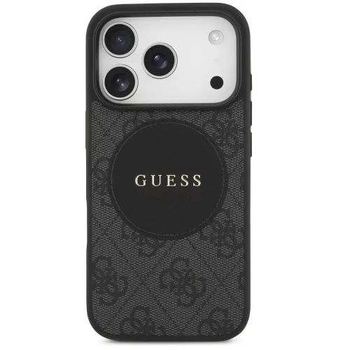 Guess 4G Circle Classic Logo Apple iPhone 17 Pro MagSafe tok, fekete