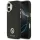 Guess 4G Grained Strass Logo Apple iPhone 17 MagSafe tok kameravédő peremmel, fekete-arany