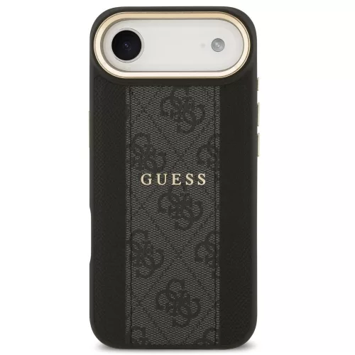 Guess 4G Stripe Apple iPhone Air (2025) MagSafe tok kameravédő kerettel, fekete-arany