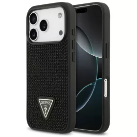   Guess Rhinestone Triangle Apple iPhone 17 Pro hátlap tok, fekete