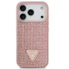 Guess Rhinestone Triangle Apple iPhone 17 Pro Max hátlap tok, rózsaszín